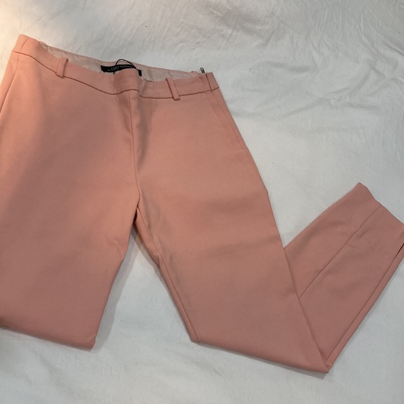 Soft pink Zara pant with slit at ankle. Zipper on left side of waste. - Picture 2 of 5